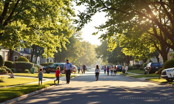 A Montgomery County Rental Assistance A serene typical neighborhood in Montgomery County, PA