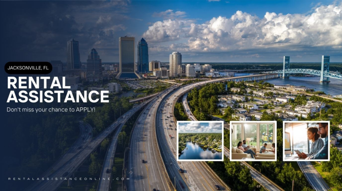 apply for jacksonville rental assistance program Drone view of Jacksonville, FL