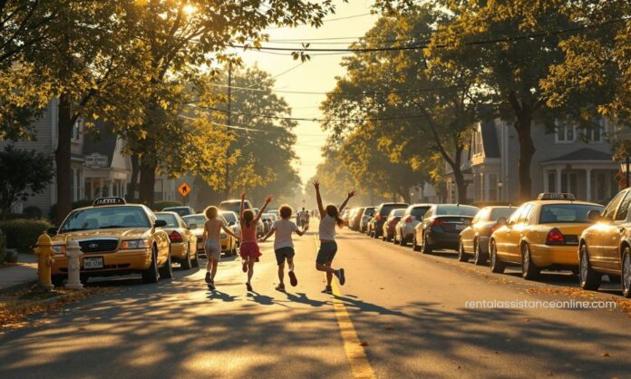 Back Rent Assistance Programs in New Jersey New Jersey neighborhood in the late afternoon