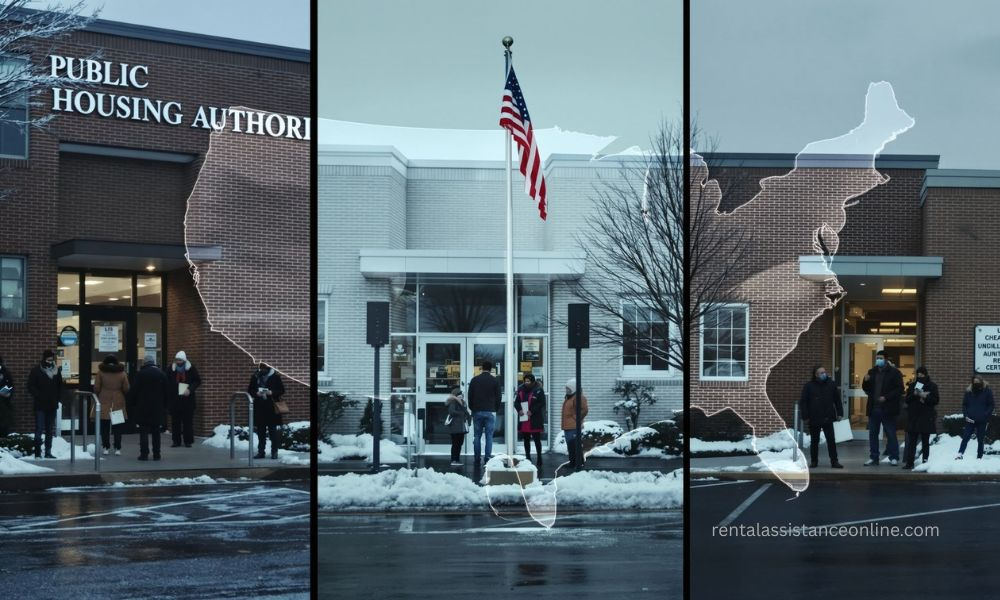 Applicants outside local housing authority offices during February 2026 Section 8 waiting list opening