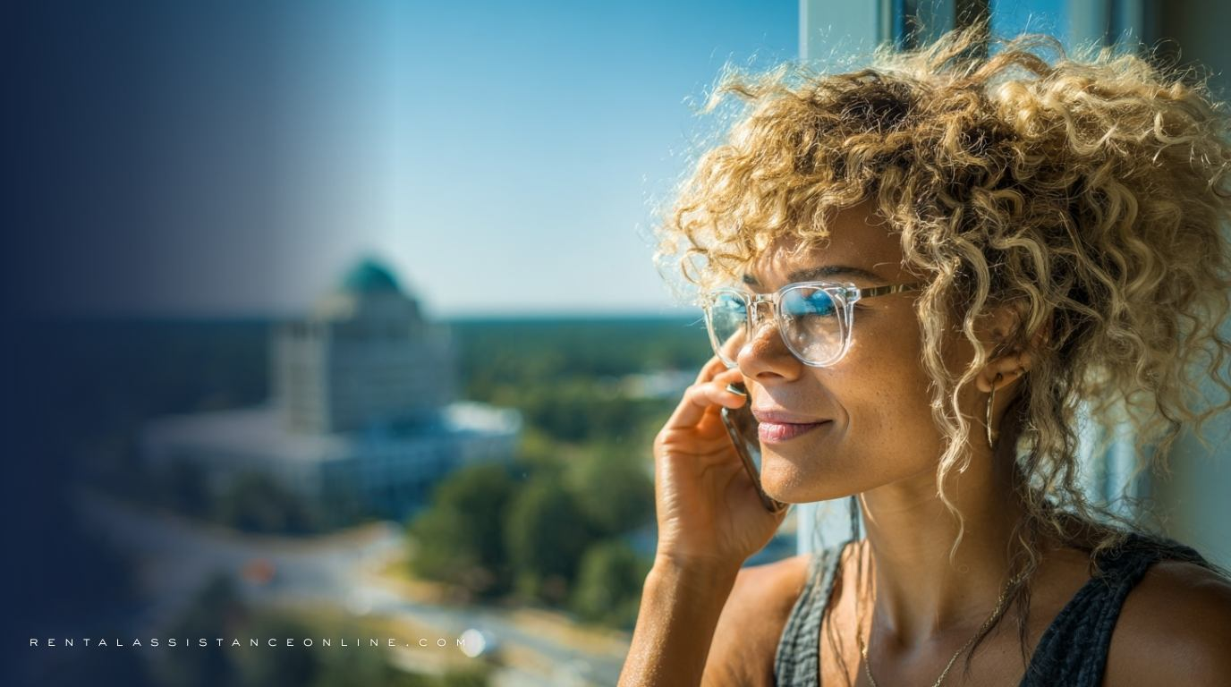 Arkansas rental assistance applicant preparing documents and submitting an application