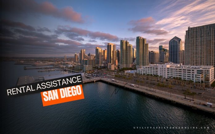 rental assistance san diego An aerial view of the San Diego docks