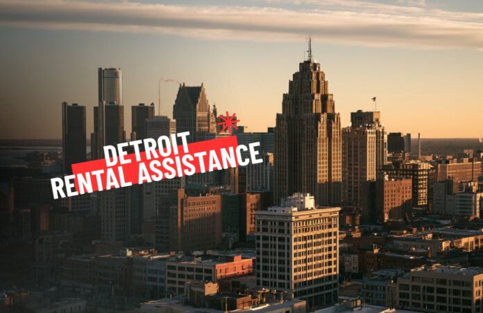 detroit rental assistance Aerial view of Detroit